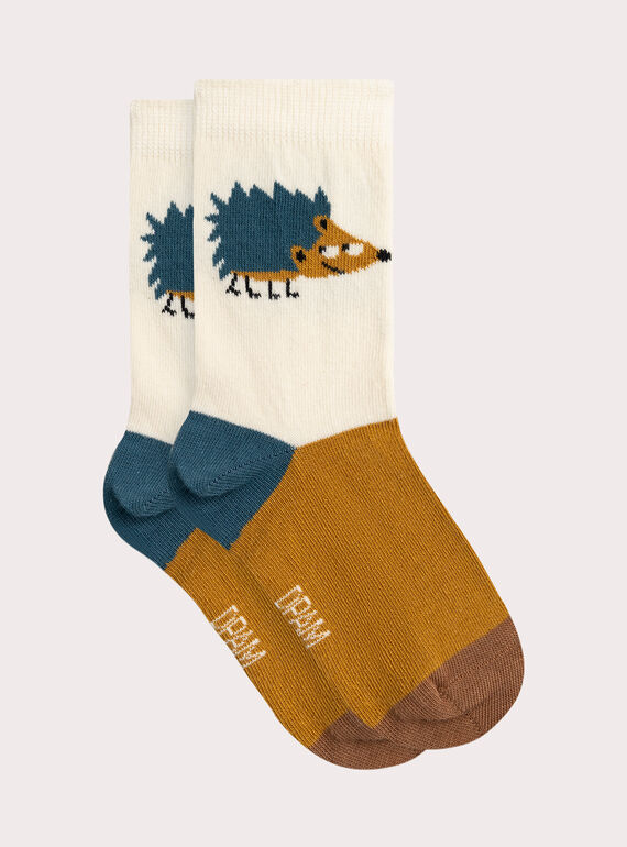Chaussettes colorées à motif hérisson pour garçon VYOJOCHOC2 / 24WI02H2SOQA016