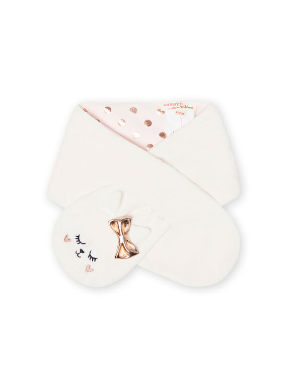 Echarpe écrue en fausse fourrure bébé fille MYIPLAECHA / 21WI0961ECH001