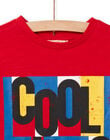 T-shirt rouge à motif graphique Cool Vibes enfant garçon NOJOTEE2 / 22S90273TML050