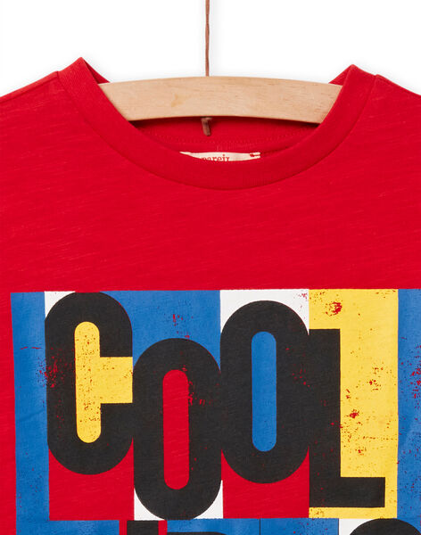 T-shirt rouge à motif graphique Cool Vibes enfant garçon NOJOTEE2 / 22S90273TML050
