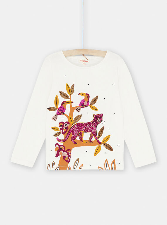 T-shirt écru à animation panthère SACOUTEE3 / 23W901L2TML001