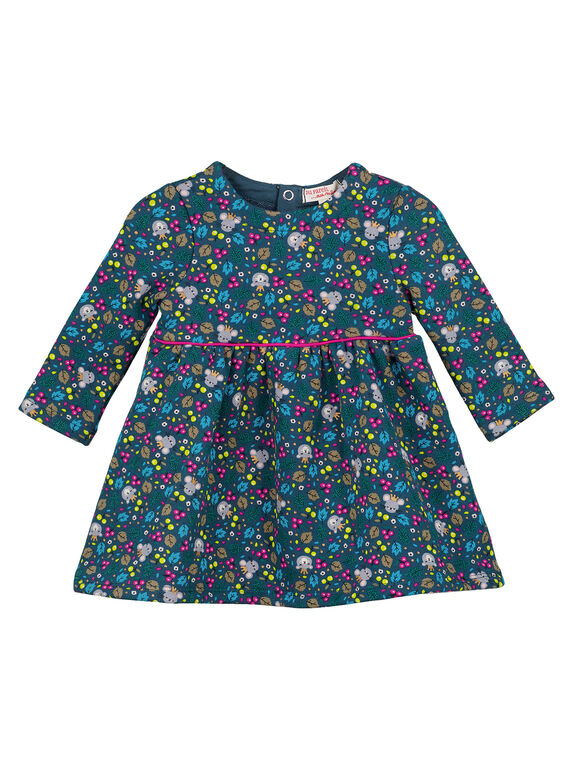 Robe imprimée toute douce à l'interieur layette fille GITUROB2 / 19WG09Q1ROB714