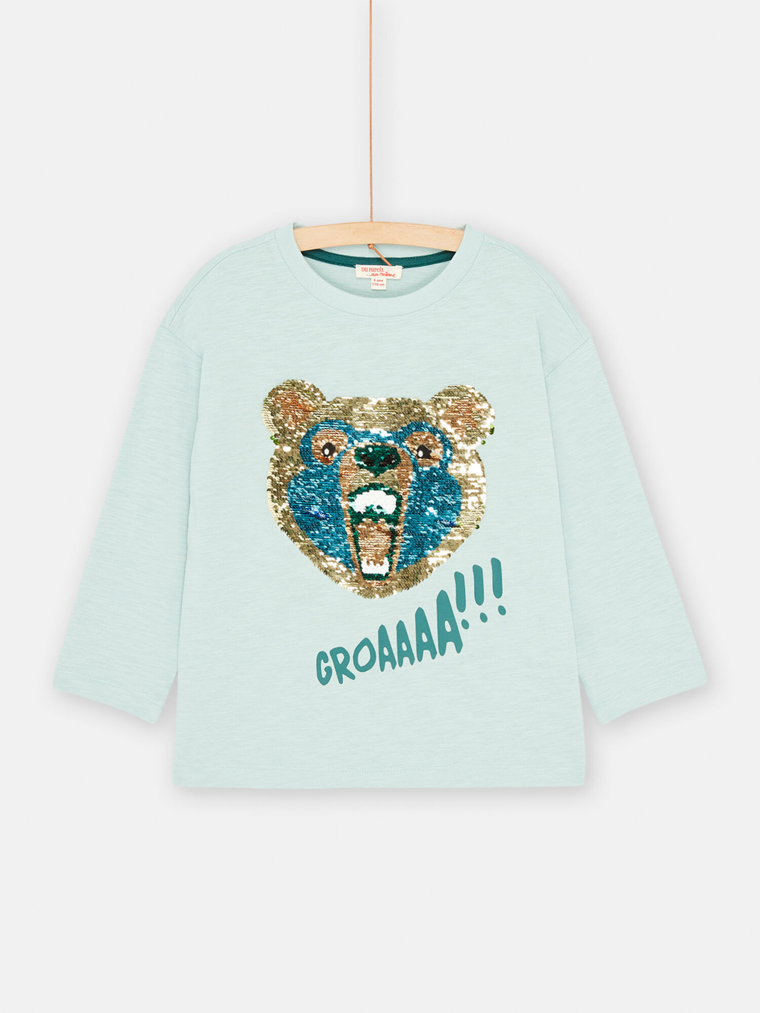 T shirt outlet sequins reversibles garcon