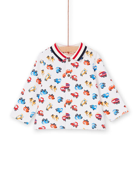 Chemise écrue imprimé voitures bébé garçon LUHACHEM / 21SG10X1CHM001