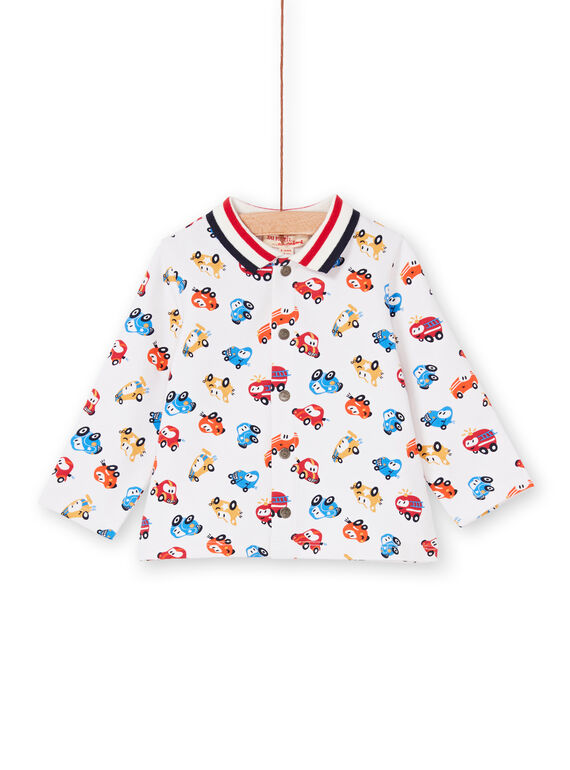 Chemise écrue imprimé voitures bébé garçon LUHACHEM / 21SG10X1CHM001