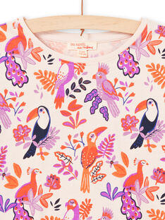 T-shirt manches longues motifs oiseaux colorés enfant fille MAPATEE / 21W901H1TMLD319