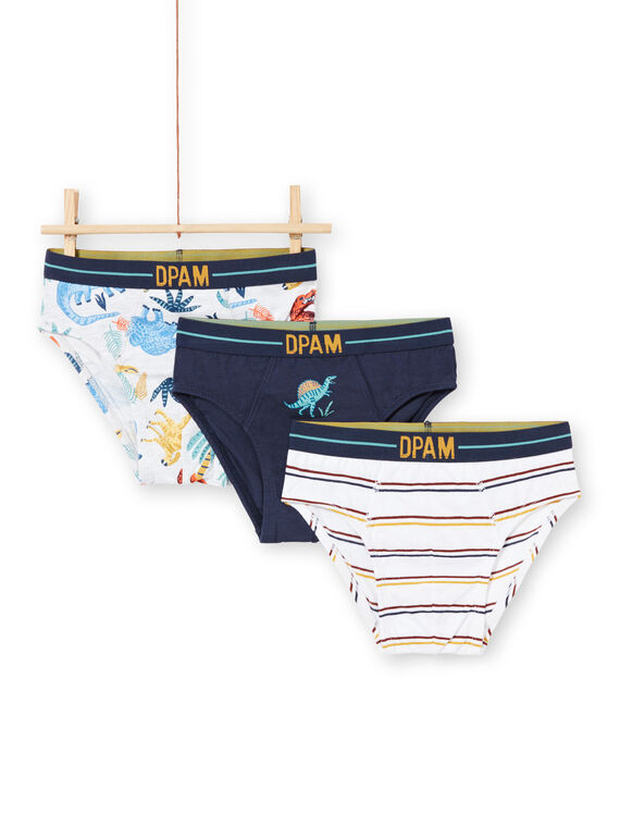 Lot de 3 slips assortis enfant garçon MEGOSLIDINO / 21WH12B1D5L705