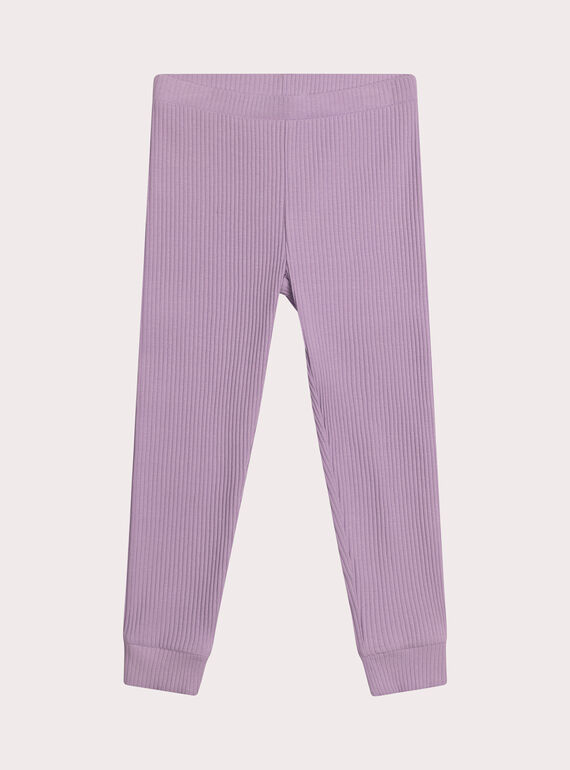Legging lilas pour fille XYAJOLEG4 / 25WI01E1CALH707
