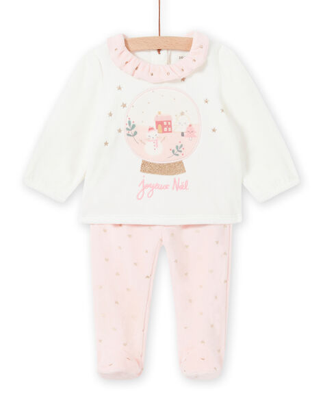 Ensemble Pyjama Bicolore Motif De Noel En Velours Bebe Fille Achat En Ligne Pyjama Dpam