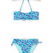 Haut de maillot de bain et culotte turquoise à imprimé fleuri