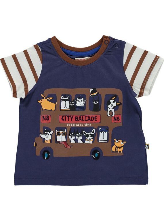 Tee-shirt manches courtes bébé garçon DUCHOTEE1EX / 18WG10F1TMC710