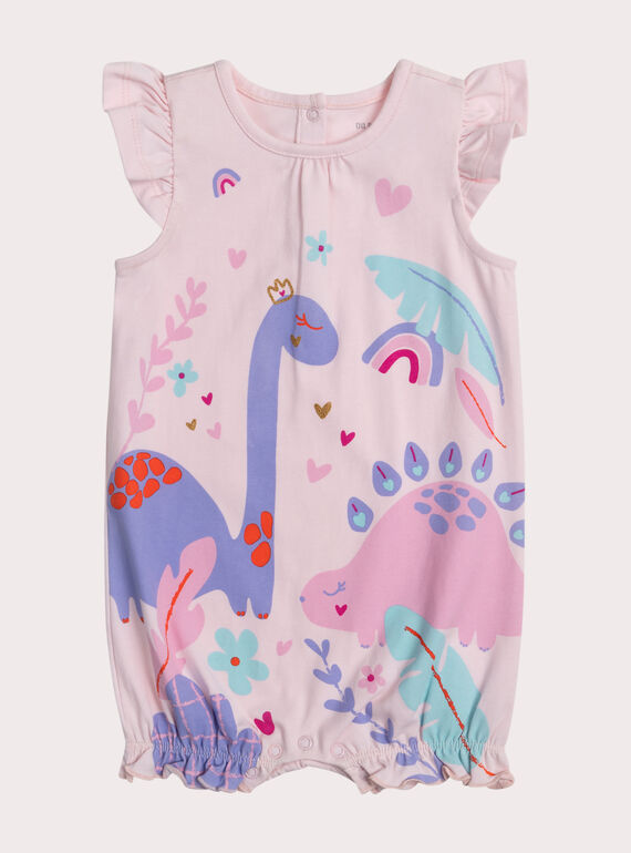 Grenouillère Dinosaure pour bébé fille WEFIGREDIN / 25SH13V2GRED326