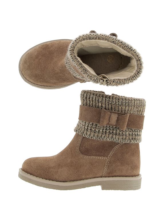 Boots en cuir fille DFBOOTCOT2 / 18WK35TFD0D080
