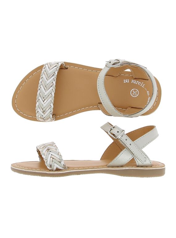 Sandale en cuir fille CFSANDTRES / 18SK35W5D0E000
