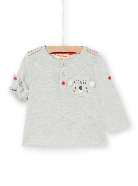 Tee Shirt Manches Longues Gris chiné LUJOTUN1 / 21SG1034TML943