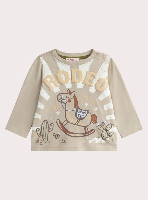 T-shirt beige pour bébé garçon WULANTEE2 / 25SG1045TML811