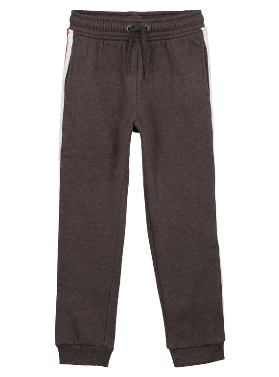 Pantalon de Jogging Gris Anthracite Chiné GOJOJOB2 / 19W90235D2A944