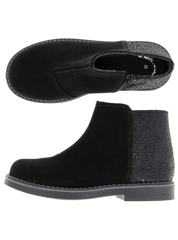 Boots en cuir fille DFBOOTSO / 18WK35T8D0D090