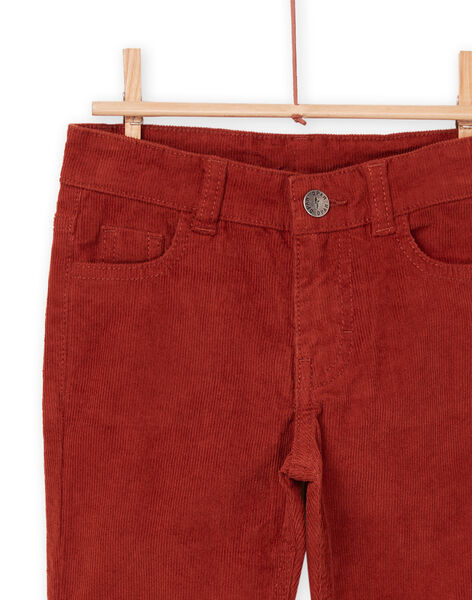 Pantalon en toile rouge POJOPAVEL3 / 22W902C1PAN050
