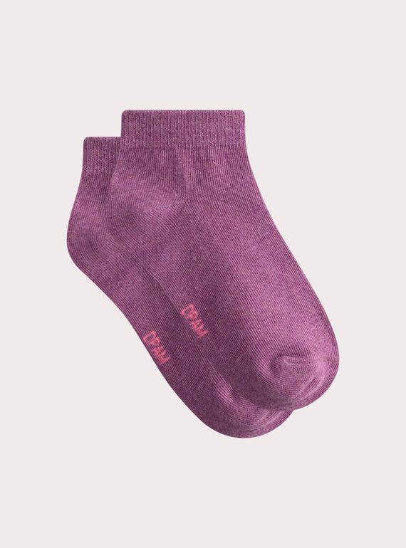 Socquettes brillantes violette pour fille WYAJOSOQ1 / 25SI01M3SOQ708
