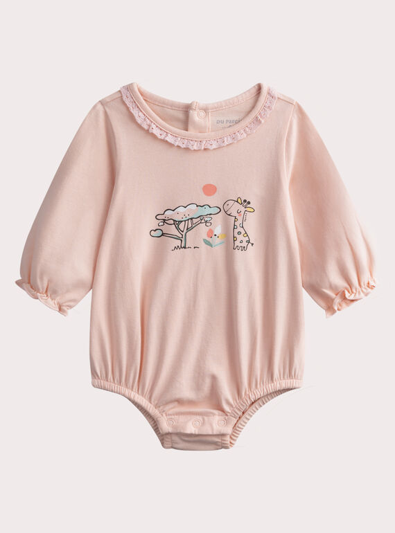 Body rose naissance fille  WOU2BOD2 / 25SF0381BODD317