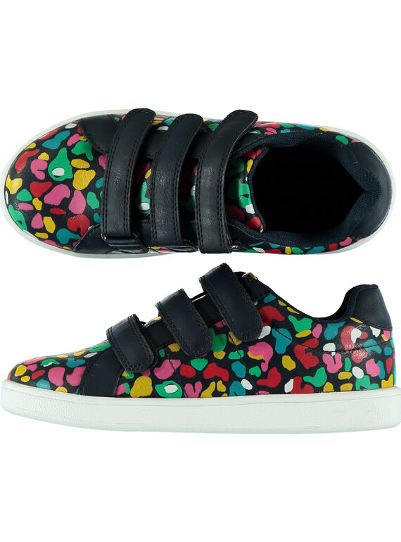 Basket multicolore léopard enfant fille GFBASMIX / 19WK35I5D3F099