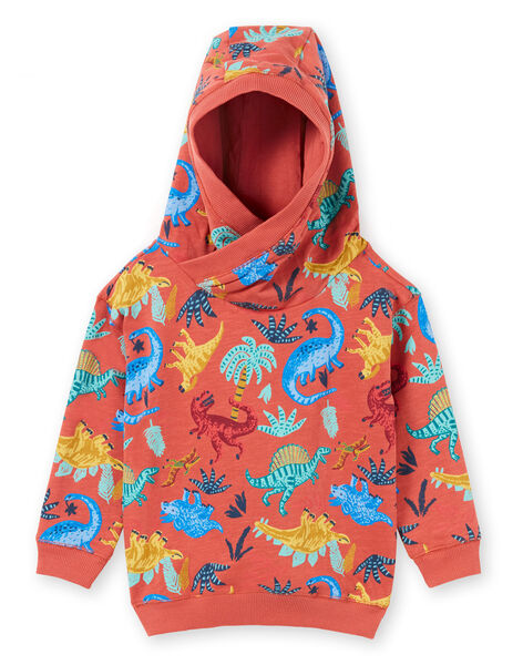 Sweatshirt à capuche imprimé dinosaures enfant garçon MOPASWE / 21W902H1SWEE415