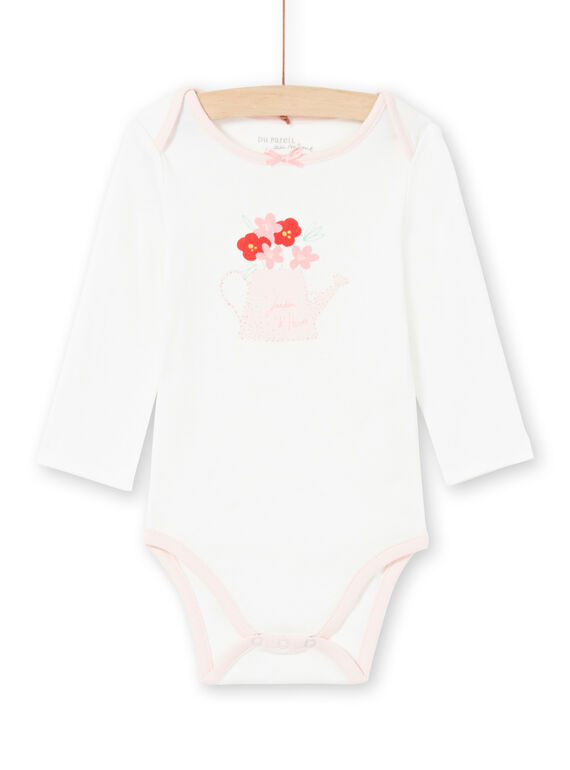 Body écru et rose bébé fille MEFIBODJAR / 21WH13B3BDL001