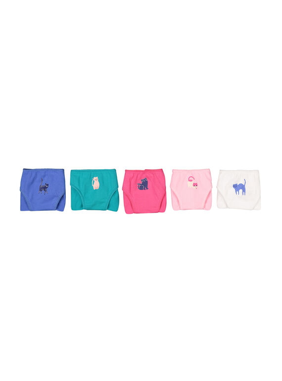 Lot de culottes fille FEFALOTSEM2 / 19SH1156SLID301