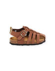 Sandales marron en cuir RUNUBROWN / 23KK3862SLB802