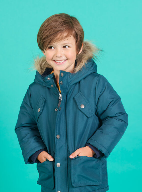 Parka unie à capuche enfant garçon MOGROPAR2 / 21W90251PAR716