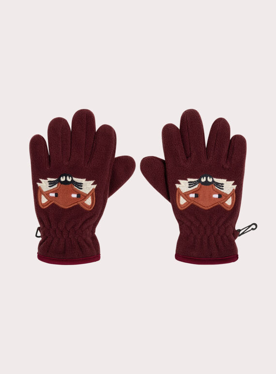 Gants animation renard pour garçon VYOGROGAN2 / 24WI02N1GAN503