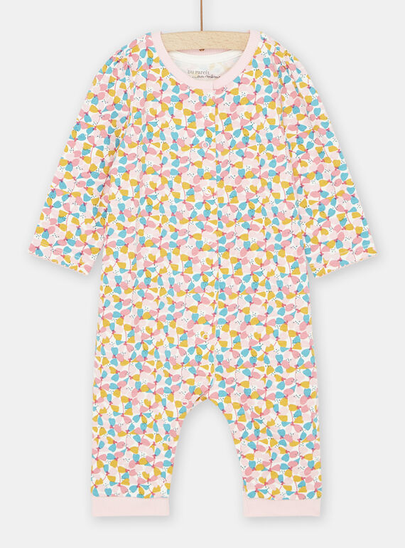 Grenouillère multicolore à imprimé fleuri bébé fille SEFIGREAOP / 23WH1334GRE001