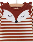 T-shirt à rayures et motif renard bébé garçon MUSAUTEE1 / 21WG10P1TMLI803