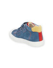 Baskets bleu azur, jaunes et rouges bébé garçon NUBASARTHUR / 22KK3831D3FC201