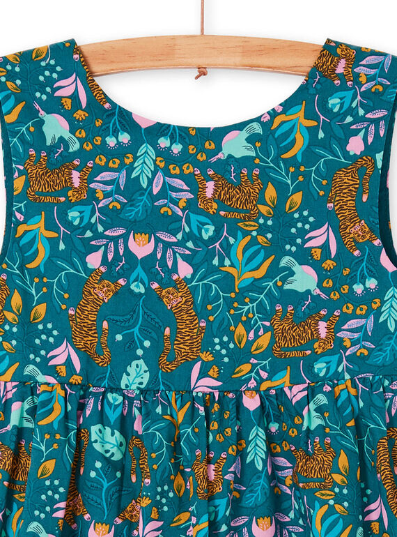 Robe sans manche, imprimé tigre et fleurs LAVEROB1 / 21S901Q2ROB714