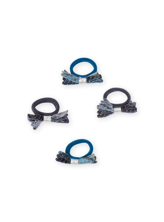 Lot de 4 élastiques nuds assortis enfant fille MYAPLAELA1 / 21WI01T3ELAC202
