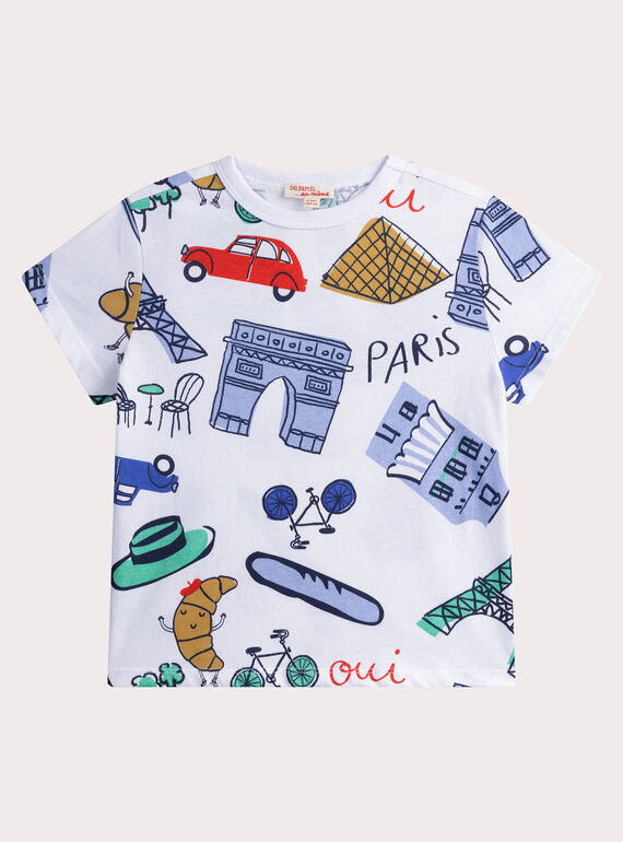 T-shirt manches courtes imprimé Paris WOPATI / 25S90211TMC000