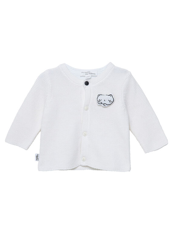 Gilet point mousse naissance mixte JOU1GIL / 20SF05J1GIL000