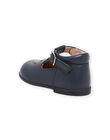 Salomés en cuir lisse bleu marine PISALMIXTE / 22XK37B1D13070