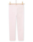 Legging rose clair détails lurex enfant fille NYAJOSLEG2 / 22SI0161CAL321