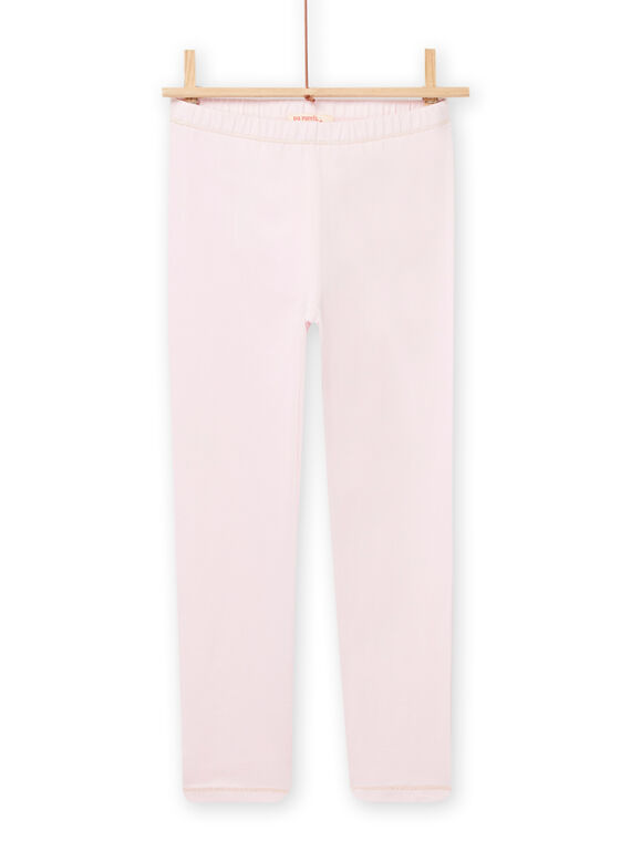 Legging rose clair détails lurex enfant fille NYAJOSLEG2 / 22SI0161CAL321