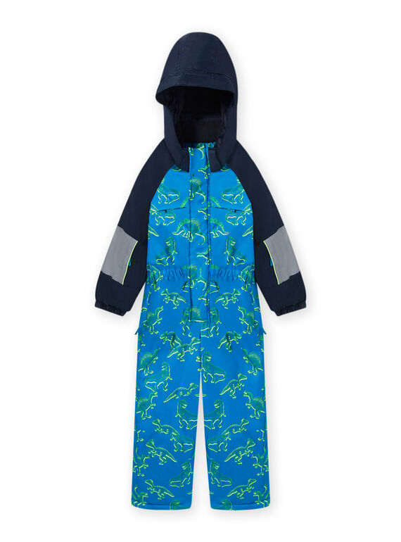 Combinaison de ski bleue imprimé dinosaures enfant garçon MOSKICOMBI / 21W902R1CBSC221