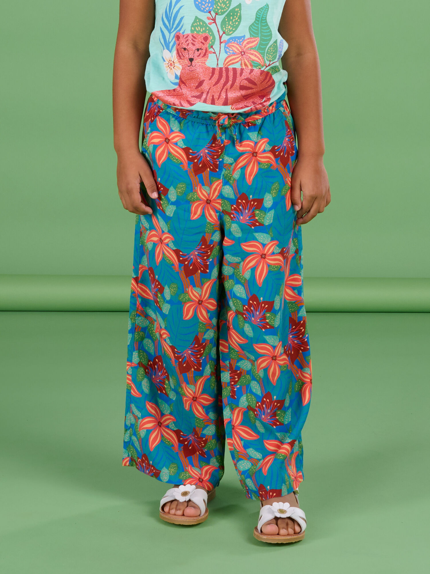 Pantalon 2025 fluide turquoise