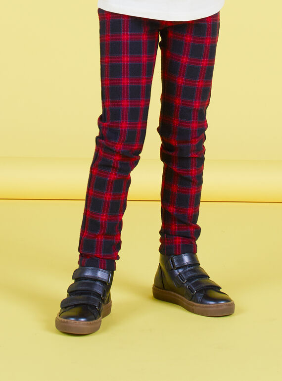 Pantalon milano imprimé tartan enfant fille MAMIXPANT / 21W901J1PANC205