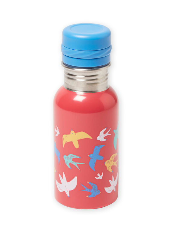Gourde rose motifs oiseaux enfant fille MYACLAGOU / 21WI01G2D5P957