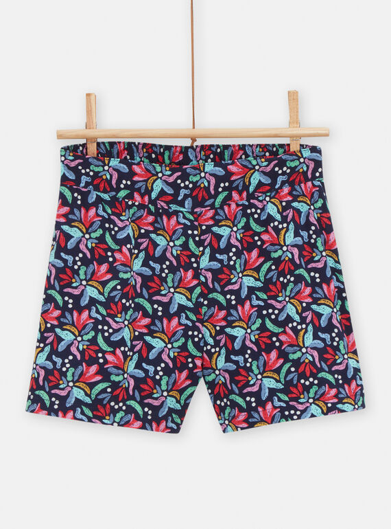 Short fluide imprimé abstrait coloré pour fille TACLUSHORT2 / 24S901O1SHOC211