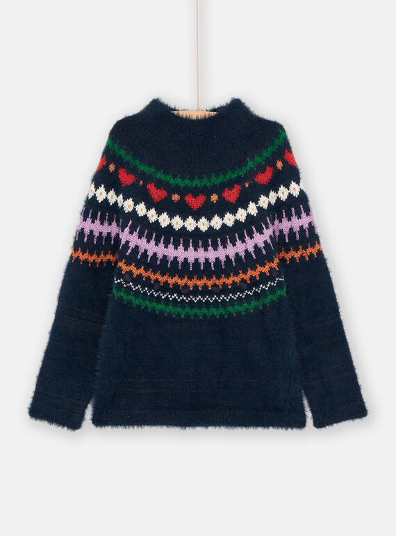 Pull noirine à motifs jacquard pour fille SAKHOPULL / 23W901Q1PULC243