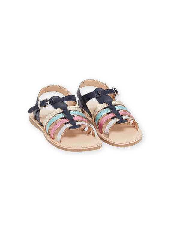 Sandales spartiates multicolores enfant fille NASANDMILA / 22KK354HD0E070
