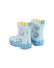 Bottes de pluie bleues à imprimé chats RUPLUITIGR / 23KK3812D0CC218